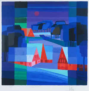 Ton Schulten - Zeefdruk, Winter - Ingelijst kopen? Bied vanaf 300!