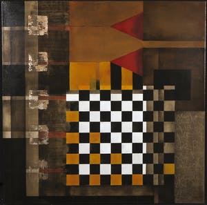 Marie Louise Houweling-Oudkerk - Acryl op doek, Carre II (Groot) kopen? Bied vanaf 1!