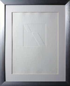 Harry van Kuyk - Reliëfdruk, Zonder titel - Ingelijst verkocht voor € 120!