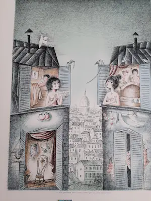 Raymond Peynet - Litho, titel, Une gennillesse par-ci, une caresse par-la on a jamaais fini kopen? Bied vanaf 45!