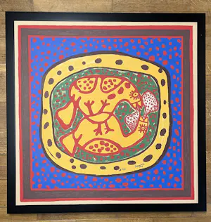 Corneille - Ingelijste Love Birds zeefdruk op canvas - Cobra EA 1/13 kopen? Bied vanaf 1600!