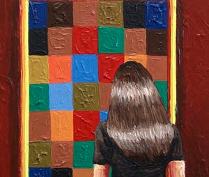 Gerard Boersma - New Harmony (Vrouw kijkend naar schilderij van Paul Klee) kopen? Bied vanaf 75!