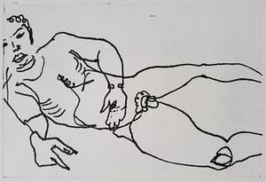 Hans Abbing - Liggend naakt kopen? Bied vanaf 14!