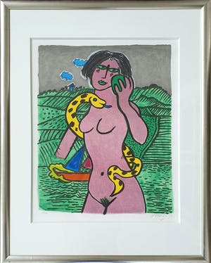 Corneille - La Reine du Monde: Eva et la Couleuvre | Litho | Ingelijst kopen? Bied vanaf 265!