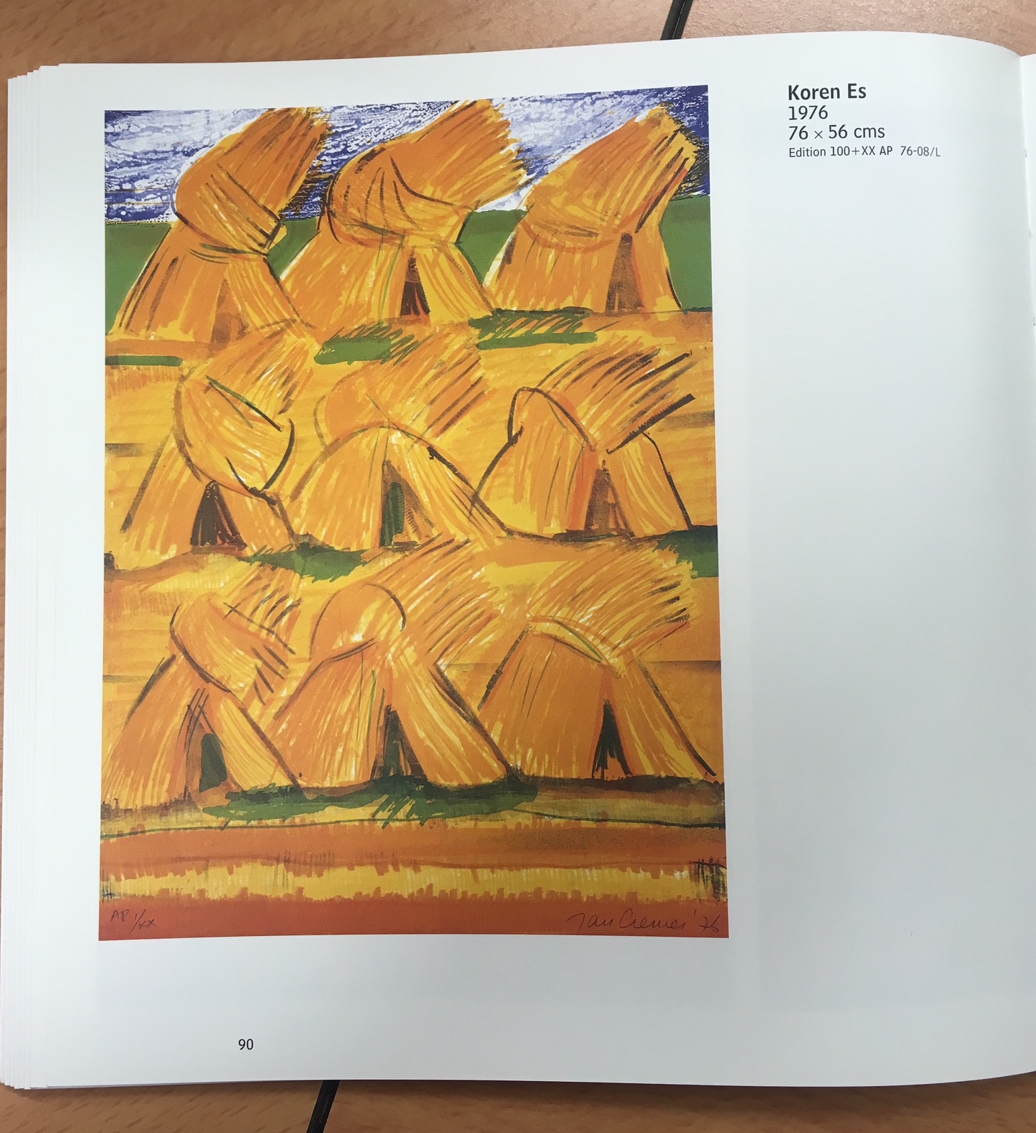 Jan Cremer - Litho, Koren Es - Ingelijst  kopen? Bied vanaf 100!