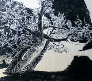 Arend Kuiper - Houtsnede op Japans Papier verkocht voor € 35!