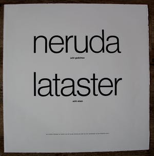 Ger Lataster - Map met gesigneerd colophon: Neruda - 1981 kopen? Bied vanaf 20!
