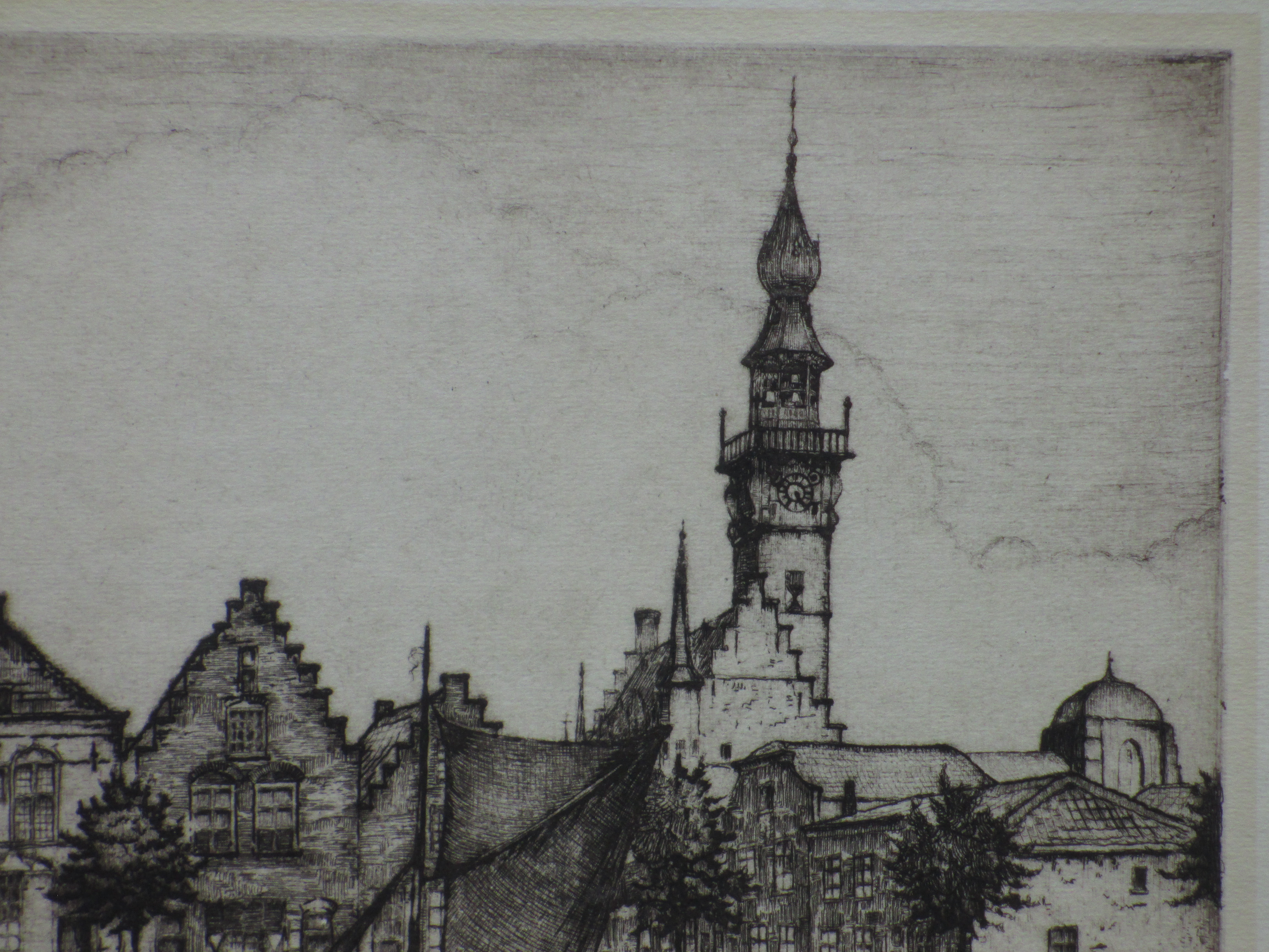 Louis Heijmans - De haven van Veere - Ets kopen? Bied vanaf 45!