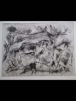 Anton Buytendijk - In de wind - Ets kopen? Bied vanaf 45!