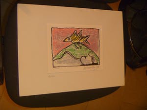 Corneille - gesigneerde zeefdruk in prachtige staat , met passe-partout kopen? Bied vanaf 140!