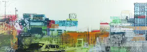 George Heidweiller - Zeefdruk, Cityscape 2 - Ingelijst (Groot) kopen? Bied vanaf 100!