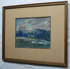 Frederik Teding van Berkhout - Ingelijste aquarel , Duinlandschap kopen? Bied vanaf 60!