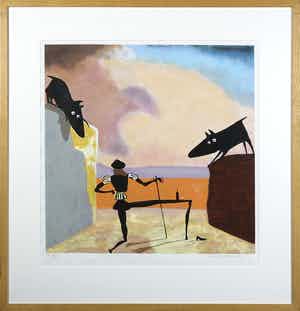 Peter Bastiaanssen - Zeefdruk, Yapping Dali - Ingelijst verkocht voor € 50!