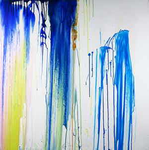 Rachid Ben Ali - Gemengde techniek op doek, Zonder titel (Groot) verkocht voor € 1!