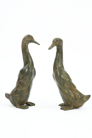 Pierre Chenet - Stel bronzen beelden van loopeenden kopen? Bied vanaf 215!
