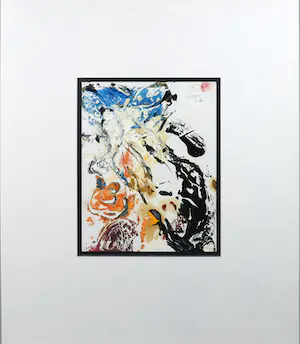 Fred Sieger - Gemengde techniek op papier, Abstracte compositie - Ingelijst kopen? Bied vanaf 1!