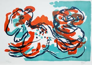 Karel Appel - Figuren, litho (netjes ingelijst) kopen? Bied vanaf 550!
