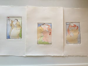 Ada Breedveld - Vrijheid, 2 Dames en 3 Tulpen, Opgetilde Dame kopen? Bied vanaf 75!