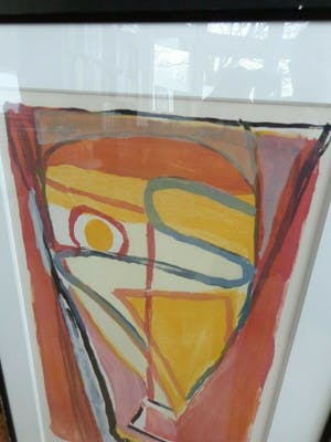 Bram van Velde - ABSTRACTIE / KLEURLITHO / 102x69cm / KADER / SIG kopen? Bied vanaf 405!