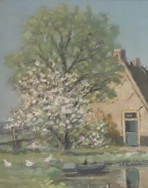 Willem J. Pasman - Zomerse boerderij met bloesembomen kopen? Bied vanaf 75!