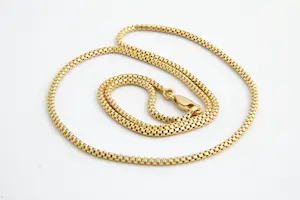 136 - Sierlijk en massief 20 Krt geel-gouden dubbel venetiaans collier - ketting kopen? Bied vanaf 460!