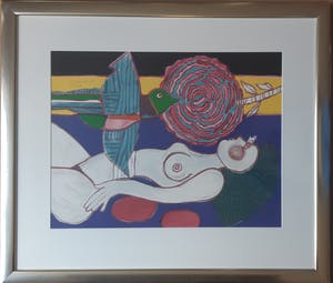 Corneille - " Nu a la Rose " Zeefdruk uit 1981 ( Groot) kopen? Bied vanaf 300!