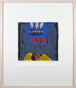 Henk Eikenaar - Zeefdruk, Zonder titel - Ingelijst kopen? Bied vanaf 1!