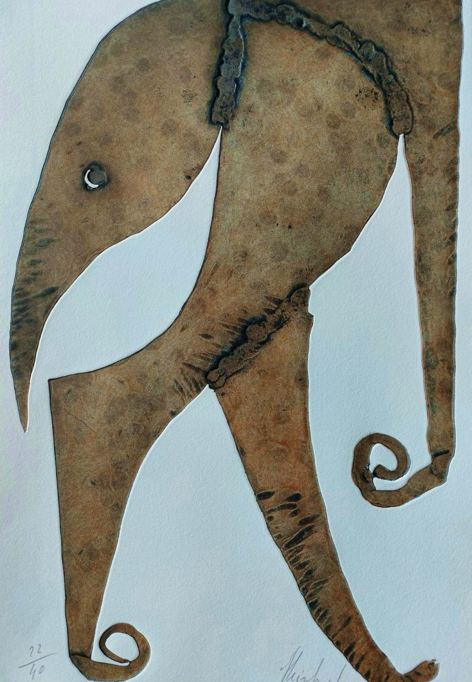 Reinhoud D'Haese - ets, handgesigneerd, oplage 40 stuks, ingelijst verkocht voor € 190!