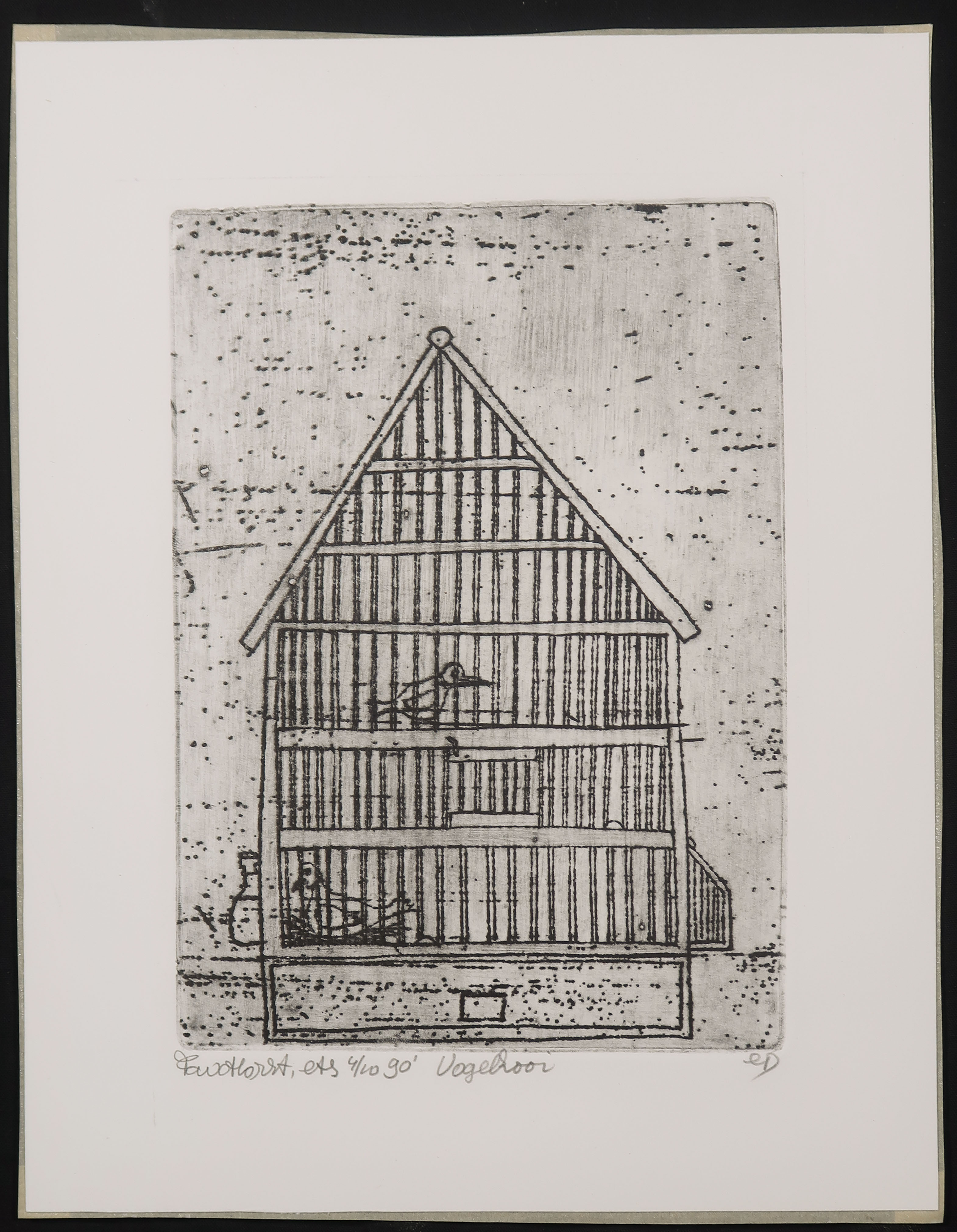 Frits Anton van der Horst - Ets, Vogelkooi kopen? Bied vanaf 20!