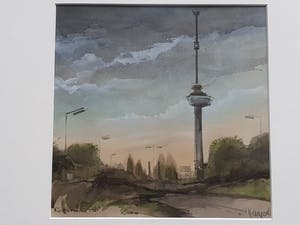 Nenad V. Karpov - Rotterdam, De Boeg/De Euromast - 2 Aquarellen kopen? Bied vanaf 55!