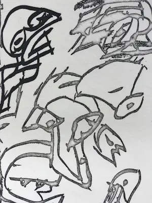 Pierre Alechinsky - expressieve ets - 1990 - oplage 90. kopen? Bied vanaf 485!