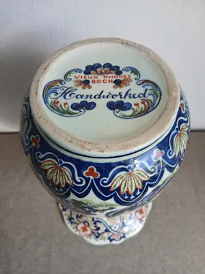 Royal Boch - vintage polychroom aardewerk vaas kopen? Bied vanaf 23!