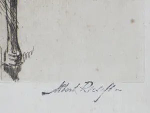 Albert Roelofs - Gitaarspelende dame - Ets kopen? Bied vanaf 60!