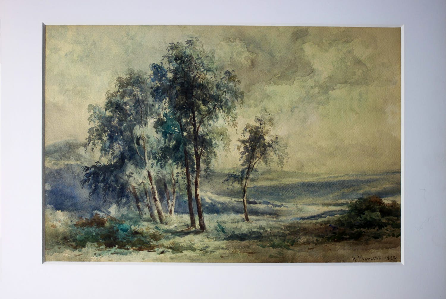 Henri Joseph Marcette - Romantisch glooiend landschap met bomen verkocht voor € 120!