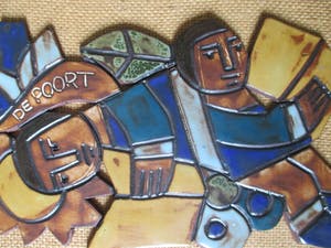 Henk Potters - Plaquette op canvas van Henk Potters (De Poort) kopen? Bied vanaf 12!