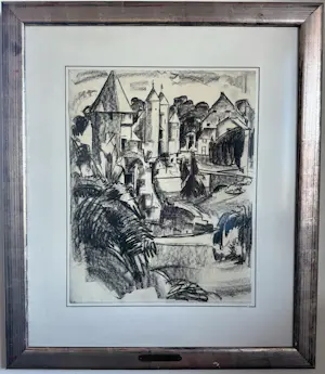 Henri Jonas - Stadsgezicht met brug kopen? Bied vanaf 150!