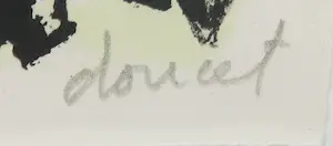 Jacques Doucet - Zeefdruk, Abstracte compositie - Ingelijst kopen? Bied vanaf 150!