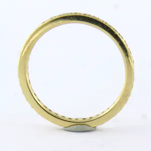 18k geel gouden alliance ring met briljant geslepen diamant  tot. 0,41ct - rm 16 kopen? Bied vanaf 440!