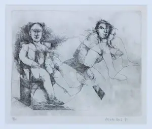 Tom Eyzenbach - Ets, De vereenzelviging met de hoofdpersoon - Ingelijst kopen? Bied vanaf 10!