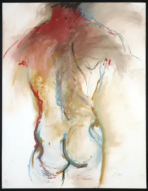 Franscz Witte - Gemengde techniek op papier, Naakt vanaf rug gezien kopen? Bied vanaf 1!