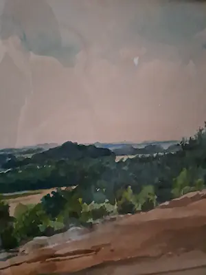 Piet te Lintum - Landschap met bomen kopen? Bied vanaf 100!