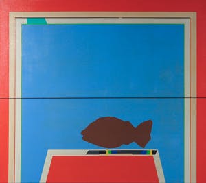 Nic Blans (sr.) - Acryl op doek, Poisson de passage - Ingelijst kopen? Bied vanaf 1!