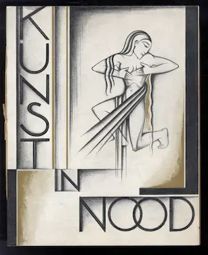 Wilhelmina van Oranje-Nassau - 2 litho's , bijlages van ; DE KUNST IN NOOD 6 delen kopen? Bied vanaf 50!