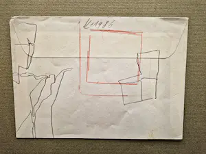 Franz Eggenschwiler - Schweiz modernistischen Kunstler - 2 Telefonzeichnungen, 1985/86, gesigneerd kopen? Bied vanaf 60!