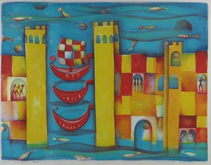 Marianne Aulman - Litho, Atlantis XIV - Ingelijst (Groot) kopen? Bied vanaf 50!