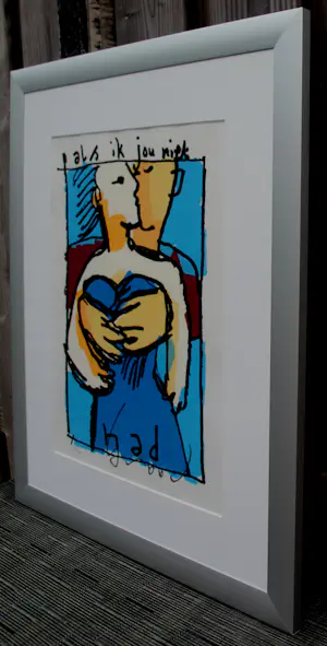 Herman Brood - ingelijste zeefdruk: Als ik jou niet had(nette lijst!) kopen? Bied vanaf 595!
