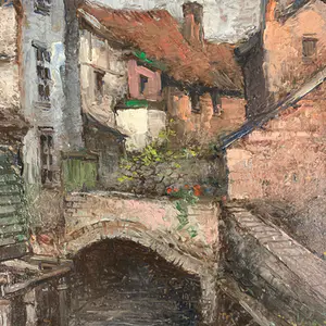 Walter Neuhof - Stadsgezicht met watergang kopen? Bied vanaf 60!