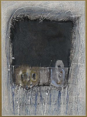 Co van Assema - Gemengde techniek (gouache, collage, krijt), Zonder titel - Ingelijst kopen? Bied vanaf 1!