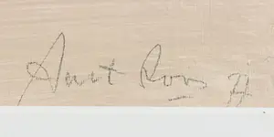 Aart Roos - Gemengde techniek op papier, Zonder titel - Ingelijst kopen? Bied vanaf 1!