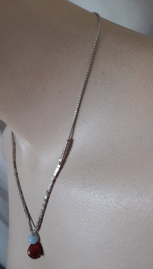 Esprit Zilveren ketting 925 met edelstenen hanger kopen? Bied vanaf 10!
